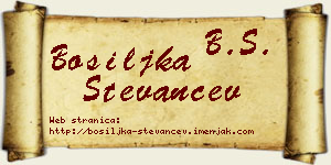 Bosiljka Stevančev vizit kartica
